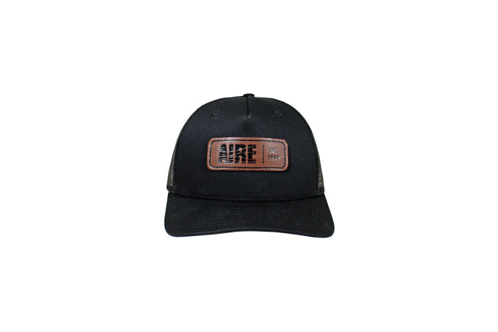 AIRE Leather Patch Hat - Black