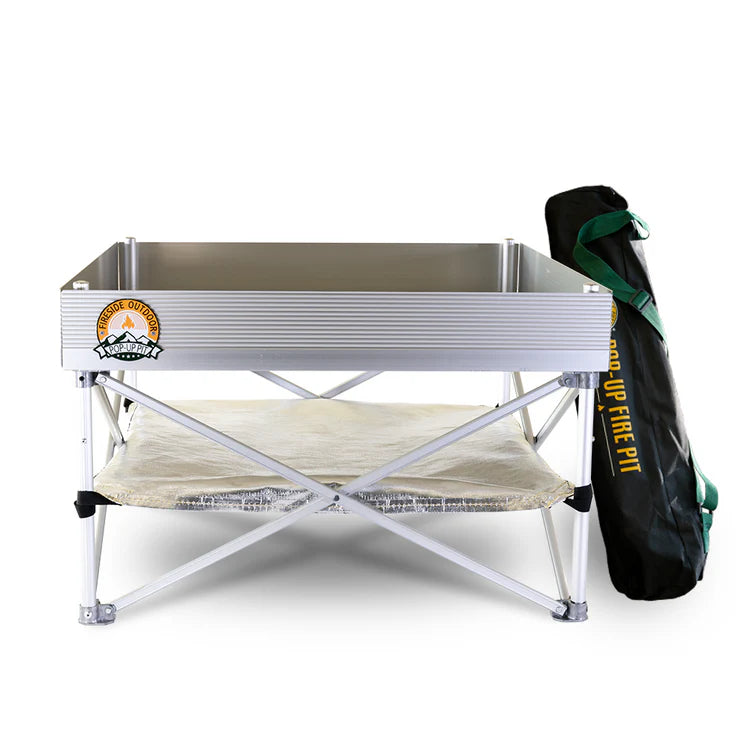 Fireside Outdoor Pop-Up Fire Pit & Heat Shield Bundle