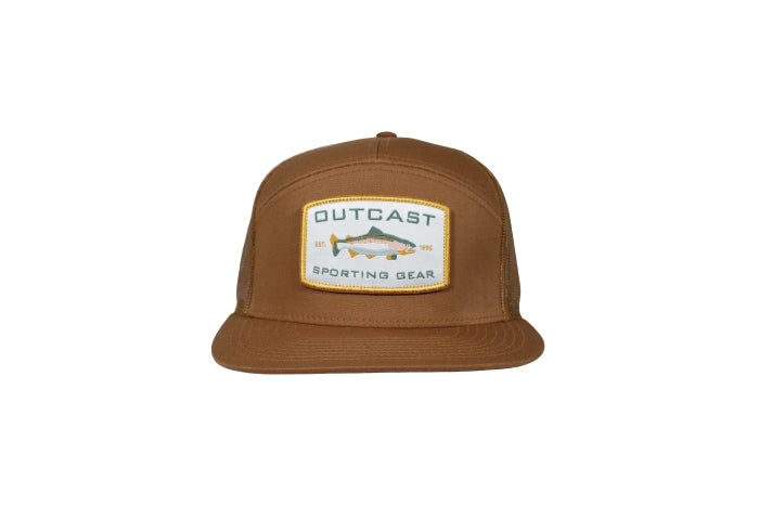 Outcast 7-Panel Brown Fish Hat